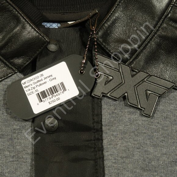 PXG Quilted Jersey 1/4-Zip Pullover Jacket in Gray / Black Size XL - Picture 5 of 8